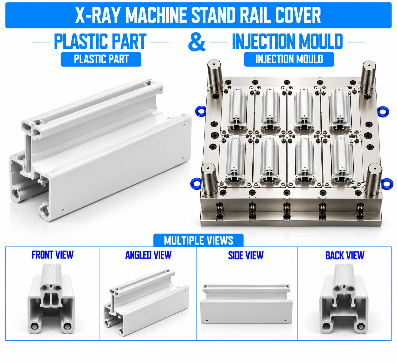 X-Ray Machine Plastic Stand Rail Cover Mould and Moulding Service